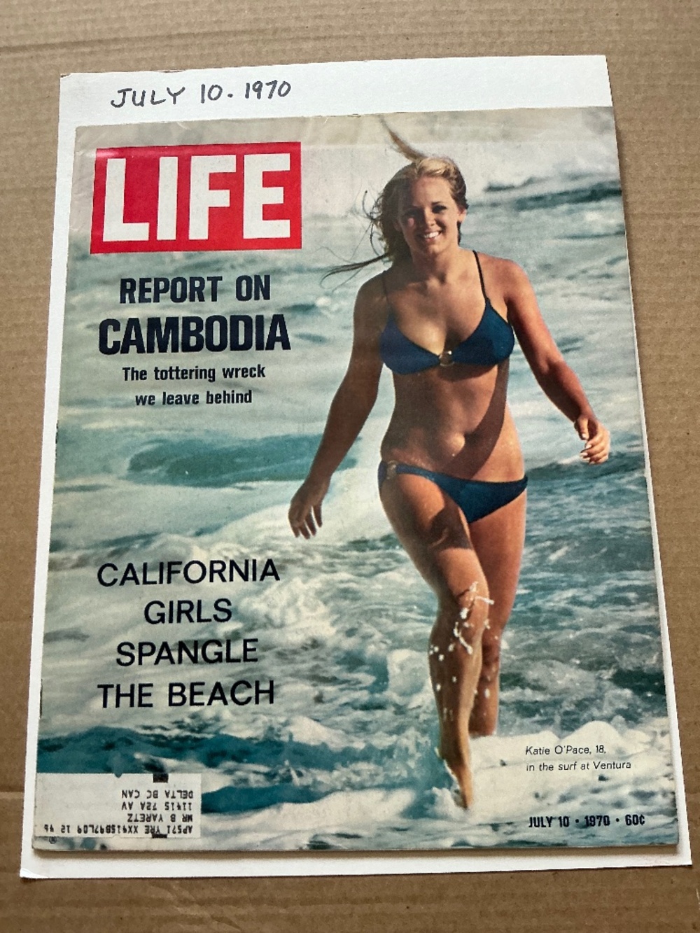 Vintage 1970 LIFE Magazine July 10 California Girls Cover Tareyton Back